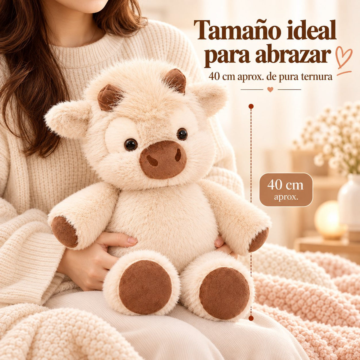 Tamaño ideal para abrazar: 40 cm aprox.